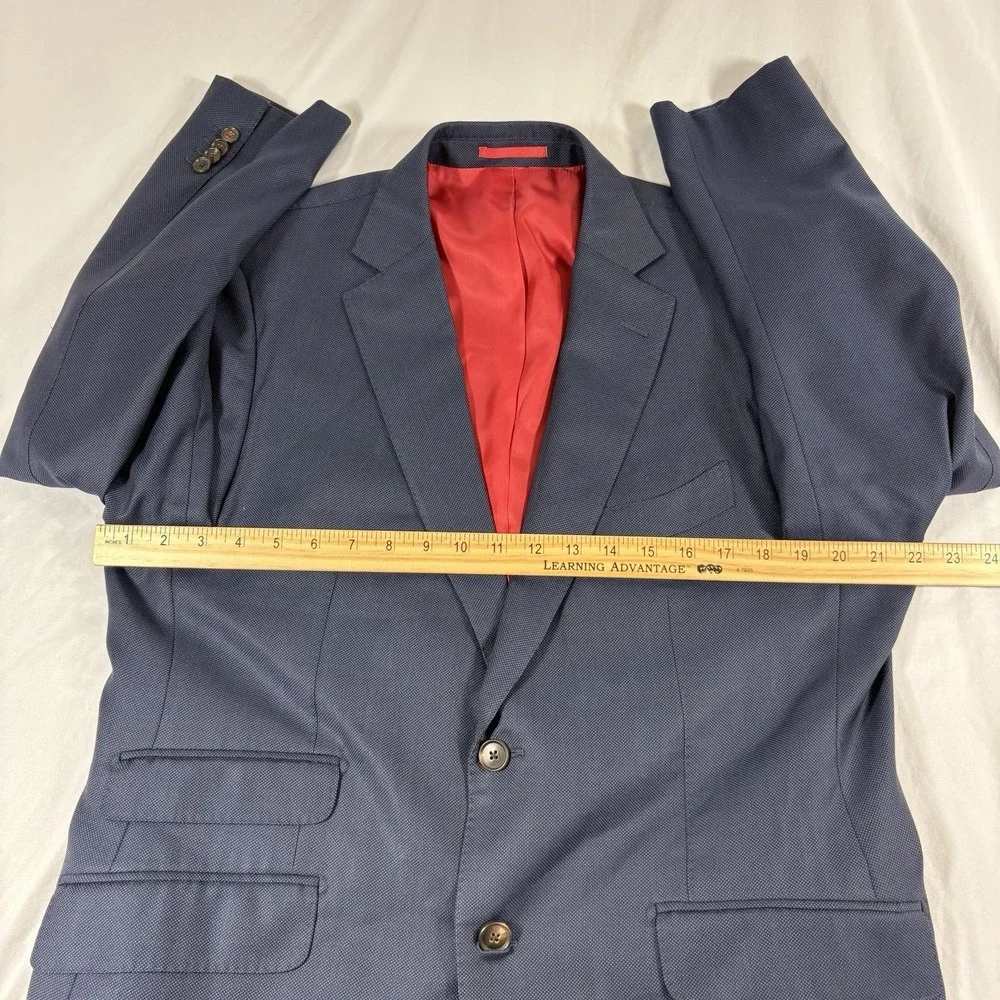 SuitSupply Sienna Navy Blue Wool Blazer Vitale Barberis Canonico 46R‎